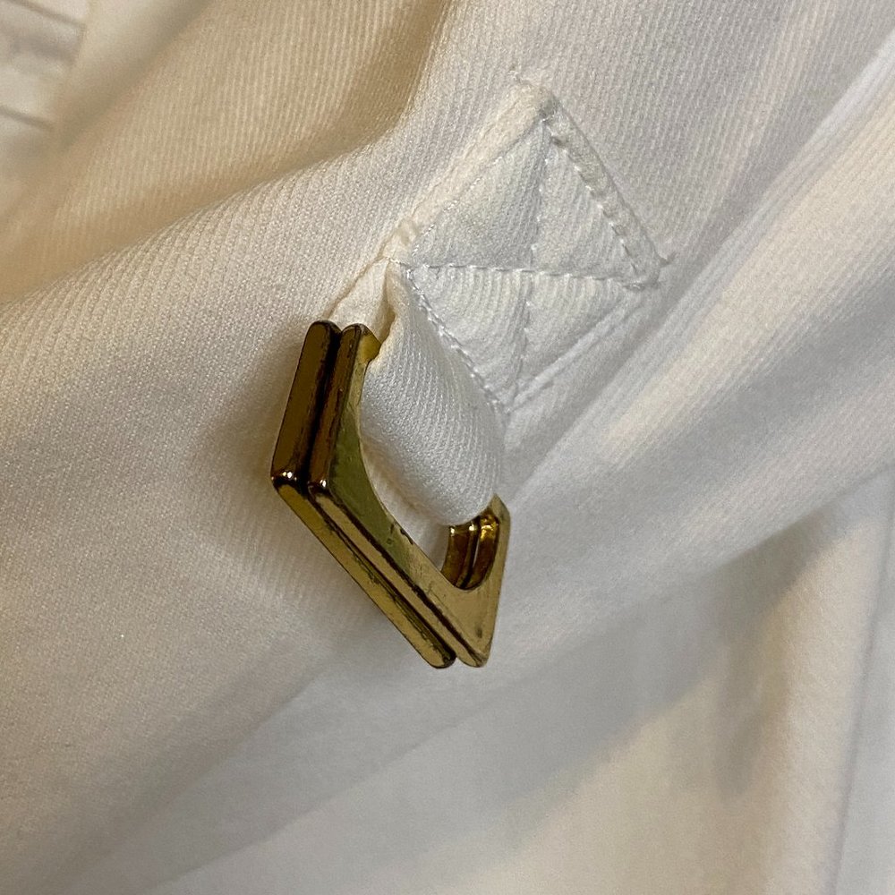 Zara Basic White Buttoned Blouse, Sz M - image 4